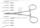 Mosquito Hemostatic Forceps Halstead-Mosquito Serrated Straight 12.5cm Helmut Zepf 23.054.12