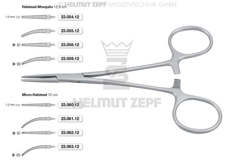 Mosquito Hemostatic Forceps Halstead-Mosquito Serrated Straight 12.5cm Helmut Zepf 23.054.12
