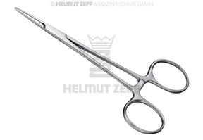 Mosquito Hemostatic Forceps Straight Serrated 12.5cm for Ligatures by Helmut Zepf No.23.054.12KFO