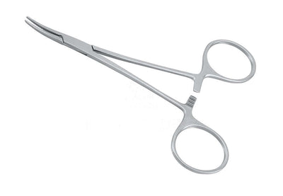 Mosquito Hemostatic Forceps curved serrated 5in for ligatures by Helmut Zepf No.23.055.12KFO surgical dental instrument