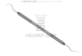 Dental Explorer Instrument Double-Ended #5 Stainless Steel Round Knurled Handle by Helmut Zepf No. 24.112.05