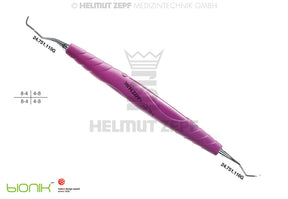 Gracey Curette 15/16 ZEPF-bIONIK Handle Signal Purple, Mesial Molar Premolar Curette No. 24.204.15G