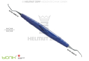 Columbia 4R 4L Universal Curette ZEPF bIONIK Cobalt Blue Handle Titanium Inserts Periodontal Scaling Tool Helmut Zepf
