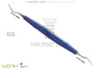 Columbia 4R 4L Universal Curette with Cobalt Blue ZEPF-bIONIK Handle by Helmut Zepf for posterior scaling