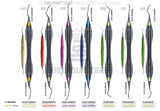 Sickle Scaler #204 SD Yellow-Green ZEPF-bIONIK Handle Nanopal Coating Plaque Removal Interdental Spaces Helmut Zepf
