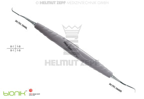 Sickle Scaler #GXC 4 Blunt Tips ZEPF-bIONIK Grey Handle General Use Helmut Zepf 24.209.04GX Dental Instrument