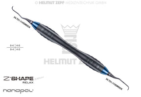 Gracey Curette GRA 13/14 M5 Interchangeable Inserts Z-Shape Relax Handle Nanopal Cobalt-Blue Tip Helmut Zepf
