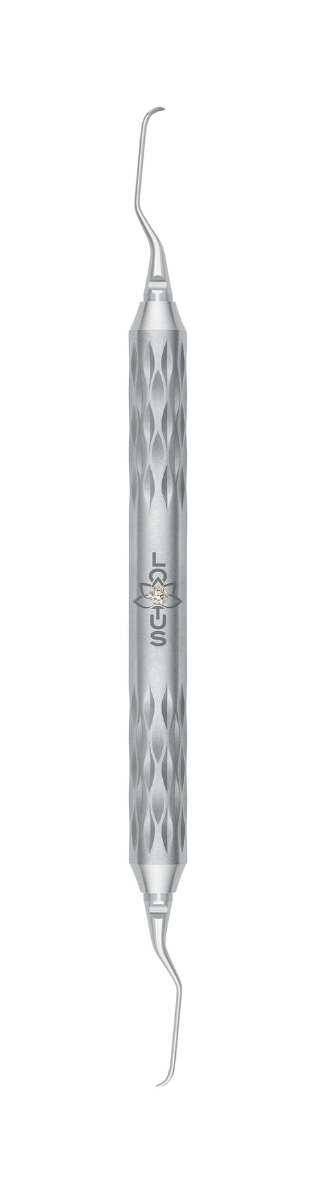 LOTUS Gracey Curette 1/2 M5 Deep Scaling tool with White Crystal handle by Helmut Zepf for anterior teeth scaling