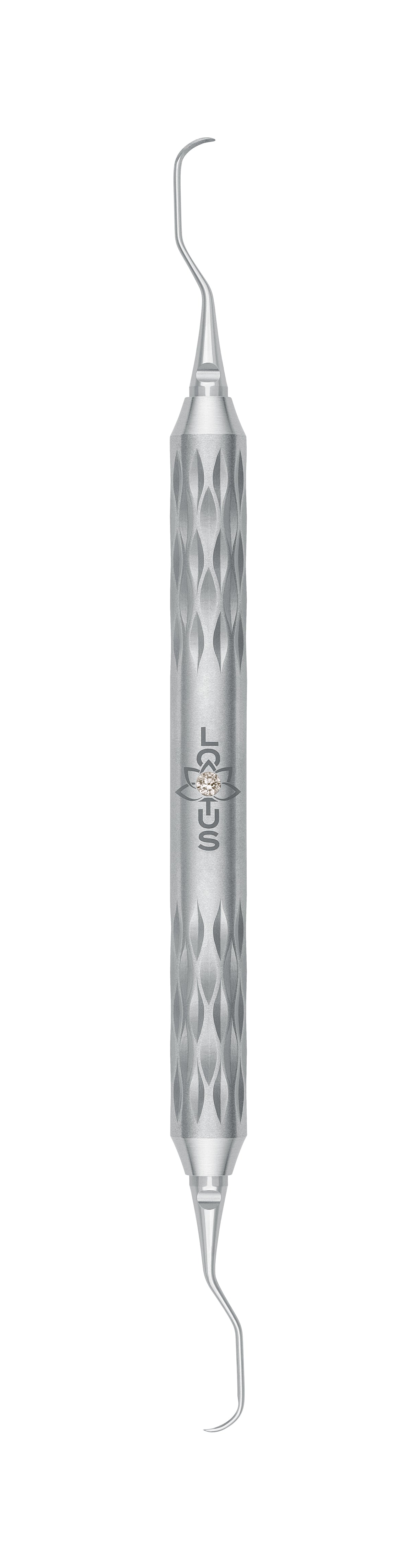 LOTUS Gracey Curette 1/2 White Crystal by Helmut Zepf – Anterior teeth scaling with precision handle design