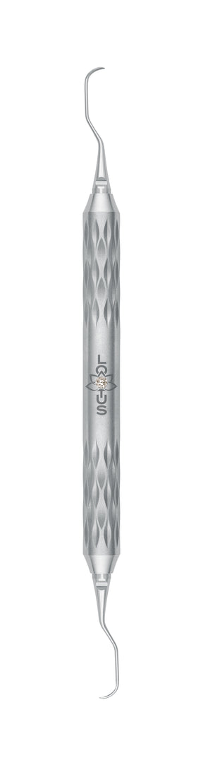 LOTUS Gracey Curette 1/2 White Crystal by Helmut Zepf – Anterior teeth scaling with precision handle design