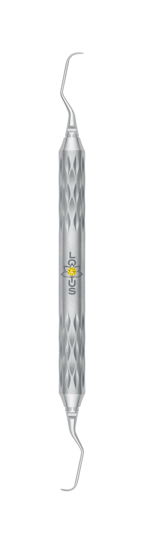 LOTUS Long Gracey Curette 5/6 Purple Crystal by Helmut Zepf, double-ended dental curette with ergonomic handle