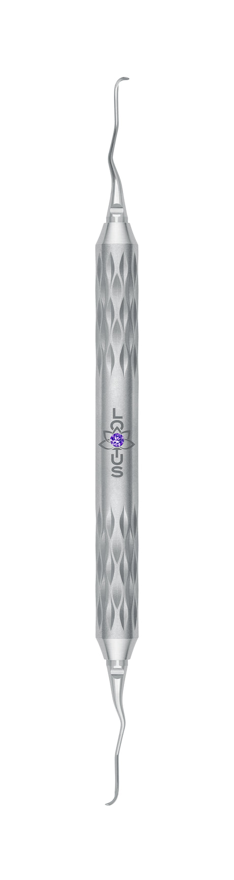LOTUS Gracey Curette 11/12 M5 Deep Scaling Purple Crystal dental instrument by Helmut Zepf for anterior teeth