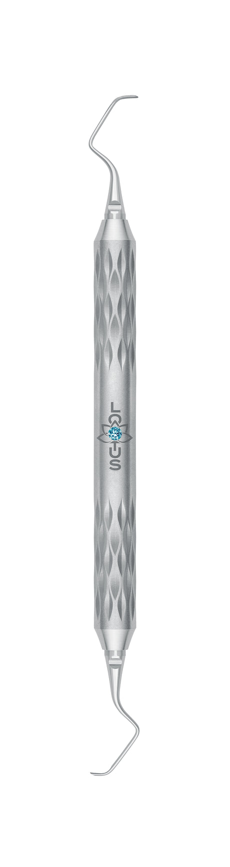 LOTUS Gracey Curette 9/10 Turquoise Crystal by Helmut Zepf, precision dental tool for anterior teeth scaling