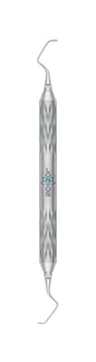 LOTUS Gracey Curette 9/10 Turquoise Crystal by Helmut Zepf, precision dental tool for anterior teeth scaling