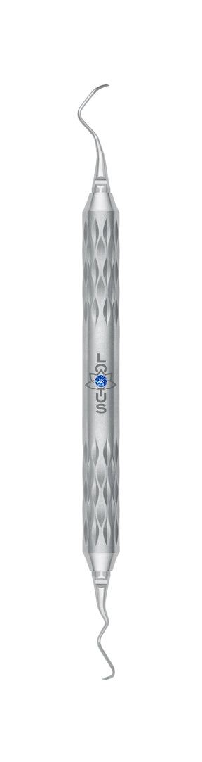 LOTUS Blue Crystal Gracey Curette 17/18 by Helmut Zepf – Precise Anterior Teeth Scaling Tool