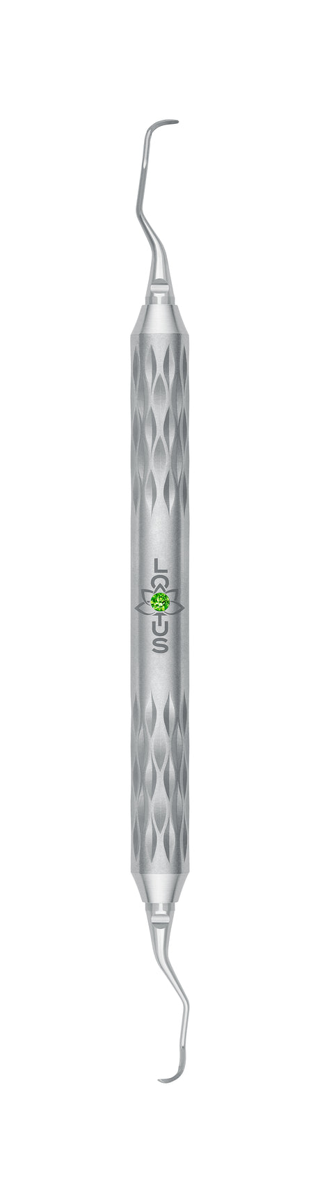 LOTUS Langer Curette 3/4 Green Crystal by Helmut Zepf – precision dental curette for anterior teeth scaling