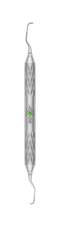 LOTUS Langer Curette 3/4 Green Crystal by Helmut Zepf – precision dental curette for anterior teeth scaling