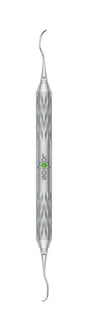 LOTUS Sickle Scaler Curette 204SD Green Crystal by Helmut Zepf – Gracey 1/2 Anterior Curette with Ergonomic Design Handle