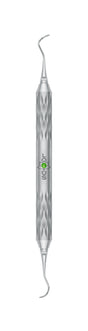 LOTUS Sickle Scaler 204S Green Crystal Curette by Helmut Zepf for precise anterior teeth scaling