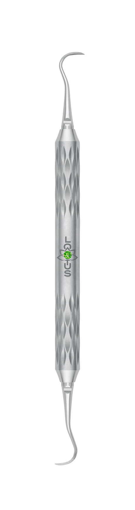 LOTUS Sickle Scaler H6/H7 Green Crystal Curette by Helmut Zepf for precise anterior teeth scaling