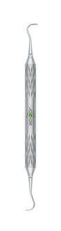 LOTUS Sickle Scaler H6/H7 Green Crystal Curette by Helmut Zepf for precise anterior teeth scaling