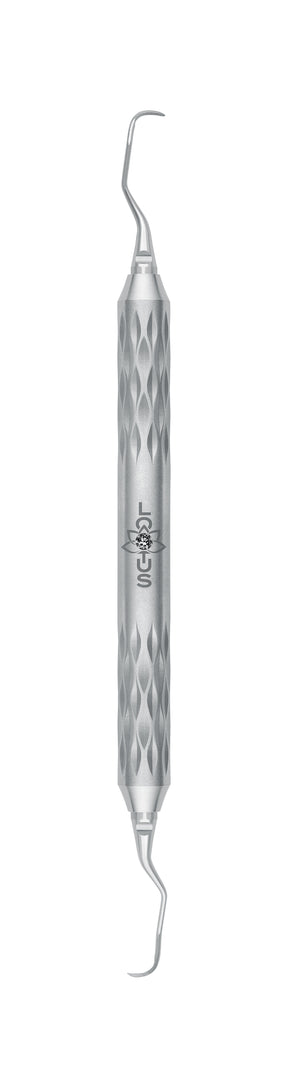 LOTUS Langer Curette 1/2 Black Crystal by Helmut Zepf – Periodontal Subgingival Scaling Instrument for Anterior Teeth