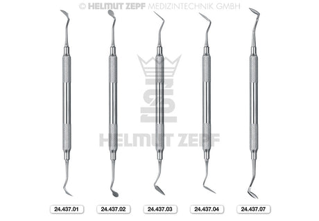 Goldman-Fox GF3 gingivectomy knife by Helmut Zepf No. 24.437.03, periodontic dental instrument set