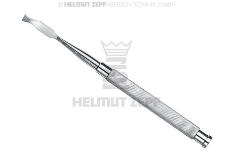 Helmut Zepf periodontal chisel Ochsenbein #2, 4mm blade, No. 24.490.02, stainless steel instrument for osseous contouring
