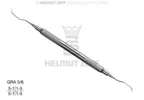 Gracey Curette GRA 5/6 for Front Teeth & Premolars, Hollow Stainless Steel Handle - Helmut Zepf 24.551.05