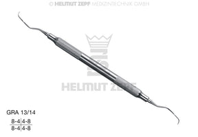 Gracey Curette GRA 13/14 for Distal Premolars & Molars, Hollow Stainless Steel Handle | Helmut Zepf 24.551.13