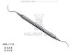 Gracey Curette GRA 17/18 by Helmut Zepf, triple-skewed for distal premolar/molar surfaces, hollow stainless steel handle