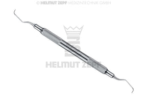 Helmut Zepf Langer Curette #5/6 Universal Periodontal Instrument for Front Teeth Scaling, Hollow Stainless Steel Handle