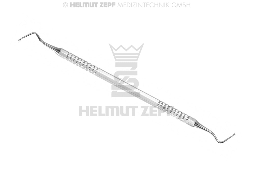 Helmut Zepf double-ended dental excavator stainless steel #141/142, Ø 1.4 mm handle, No. 24.709.41