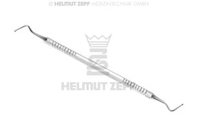 Helmut Zepf double-ended dental excavator stainless steel #141/142, Ø 1.4 mm handle, No. 24.709.41