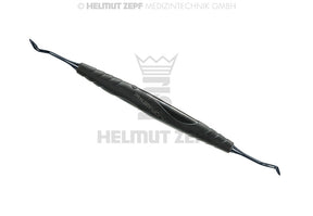 Helmut Zepf Attin Compo dental composite removal knife instrument #1 with bIONIK handle and NANOPAL coating for buccal and lingual surfaces