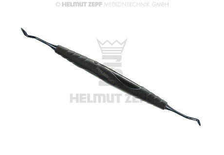 Helmut Zepf Attin Compo dental composite removal knife instrument #1 with bIONIK handle and NANOPAL coating for buccal and lingual surfaces