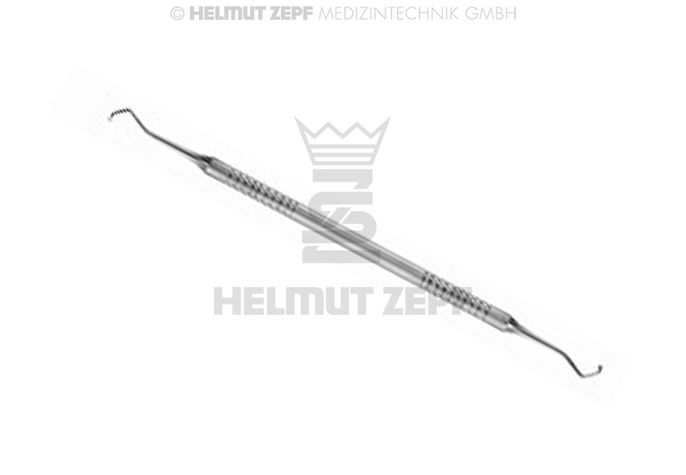 Gillet excavator double-ended stainless steel dental instrument #244 Ø1.4mm by Helmut Zepf 24.711.44
