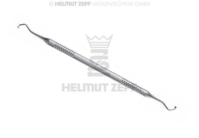 Gillet excavator double-ended stainless steel dental instrument #245 Ø2.0mm by Helmut Zepf No.24.711.45