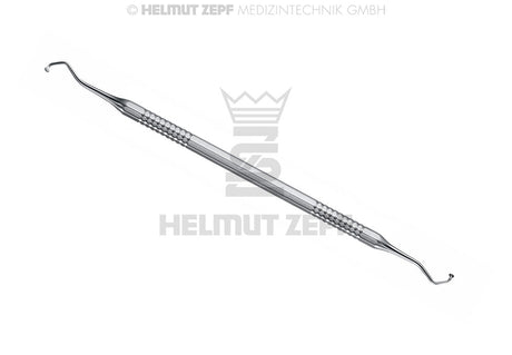 Gillet excavator double-ended stainless steel dental instrument #245 Ø2.0mm by Helmut Zepf No.24.711.45