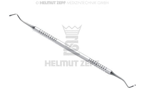Helmut Zepf White #18 1.5mm double-ended dental excavator stainless steel handle, No. 24.733.18