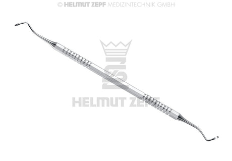 Helmut Zepf White #18 1.5mm double-ended dental excavator stainless steel handle, No. 24.733.18