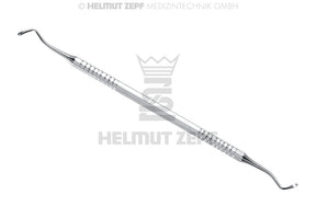 White excavator double-ended stainless steel dental instrument #19, 2.0mm by Helmut Zepf No. 24.733.19