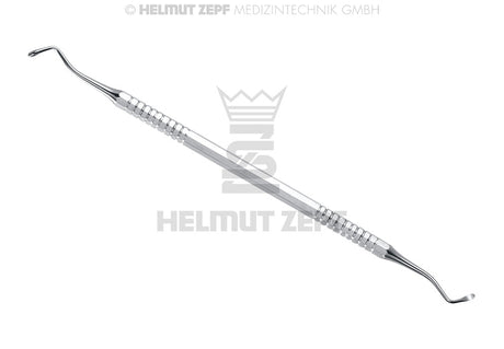 White excavator double-ended stainless steel dental instrument #19, 2.0mm by Helmut Zepf No. 24.733.19