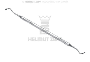 Helmut Zepf double-ended dental excavator stainless steel handle #20 2.5mm White Excavator No. 24.733.20