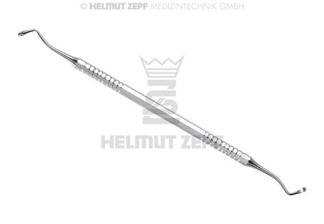 Helmut Zepf double-ended dental excavator stainless steel handle #20 2.5mm White Excavator No. 24.733.20