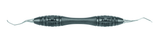 TOUCHGRIP Langer 3/4 Mini Universal Curette for Upper Molars, Double Ended, Interchangeable Tips by Helmut Zepf