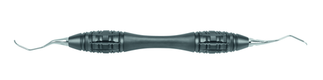 TOUCHGRIP Langer 3/4 Mini Universal Curette for Upper Molars, Double Ended, Interchangeable Tips by Helmut Zepf