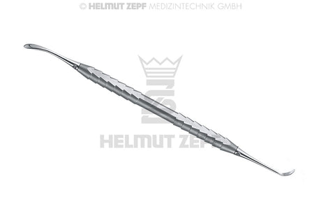 Helmut Zepf universal raspatory curette sinus interchangeable insert, bIONIK handle, double-ended dental instrument No. 24.747.03