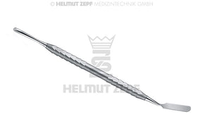 Prichard raspatory curette flap elevation tool by Helmut Zepf, double-ended stainless steel dental instrument No. 24.747.04