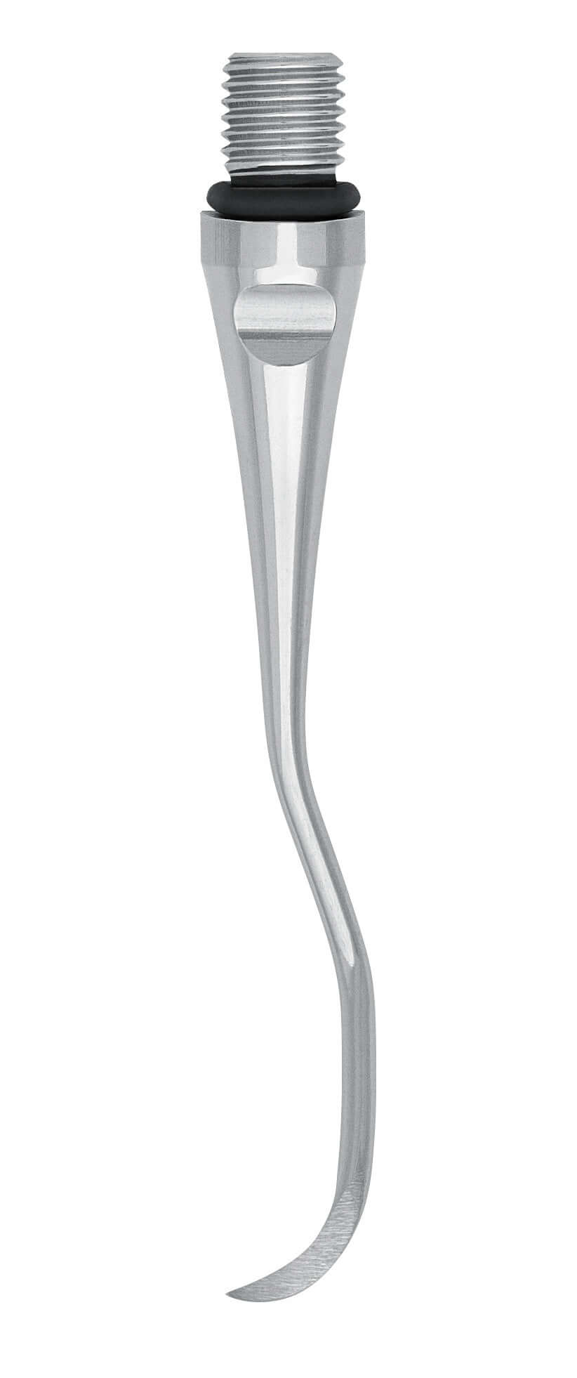 Scaler Insert 204SD Right Side ZEPF NANOPAL Coating dental tool with curved tip and threaded top